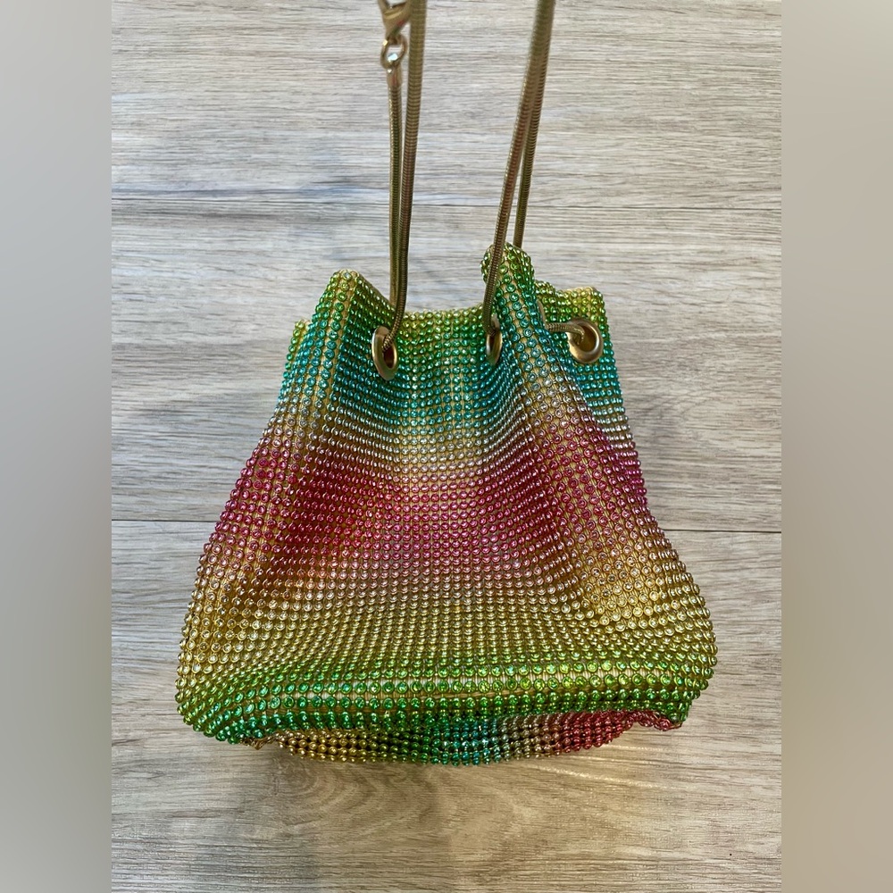 Rainbow Rhinestone Pouch Bag - Picture 13 of 13
